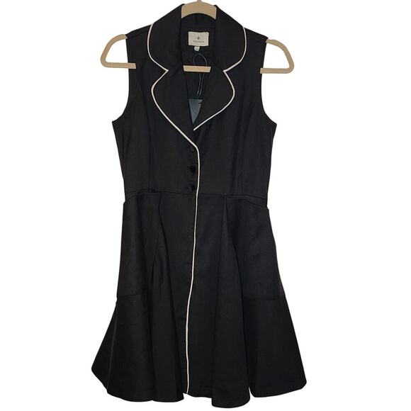 Tuckernuck  Black Linen Ruby Dress Sz S - Picture 5 of 7